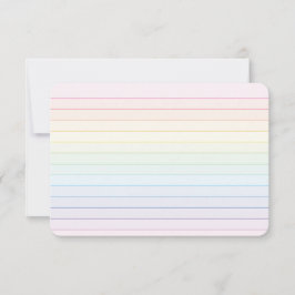 Cartão de agradecimento simples Pastel Rainbow com