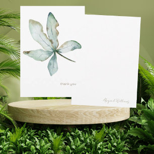 Cartão De Agradecimento Simples Plantas Tropicais Personalizadas