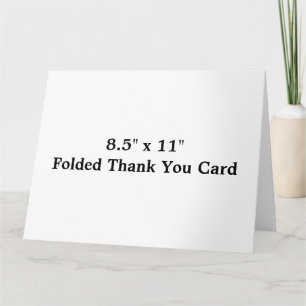 Cartão De Agradecimento Simples Profissional Empresarial 8.5" x 11" Dobrad