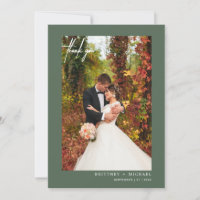 Simples Script Sage Green Modern Photo (Foto verde