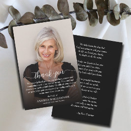 Cartão De Agradecimento Simples simpatia de Foto Funeral