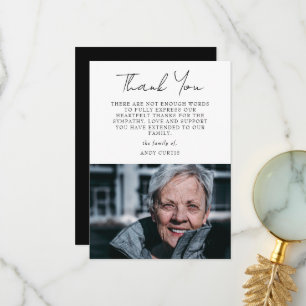 Cartão De Agradecimento Simples simpatia Fotográfica Caligrafia Obrigado