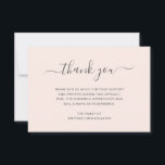 Cartão De Agradecimento Simples Simples Simples Simples Simples Simples Si<br><div class="desc">Simples cartões de agradecimentos de simpatia por um funeral/memorial com um design minimalista com "obrigado você" junto com balsas em um roteiro de cinza escrito à mão sobre um fundo cor-de-rosa. Use o modelo para adicionar facilmente sua mensagem personalizada. Um design básico e simples que ainda se encontra tão elegante....</div>