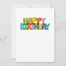 Simples votos de aniversário coloridos