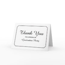 Simplesmente Elegante Graduação Branca Obrigado