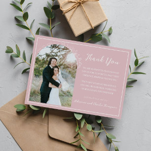 Cartão De Agradecimento Simplicidade Floral 1 Casamento Lilás Luar