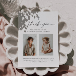 Cartão De Agradecimento Sinal de boas-vindas ao Batismo Conjunto 2 Foto