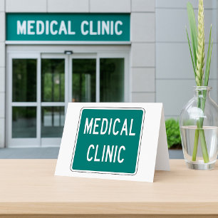 Cartão De Agradecimento Sinal de Estrada Clínica Médica