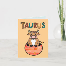 Cartão De Agradecimento Sinal de estrela Taurus estrela Bull zodiac
