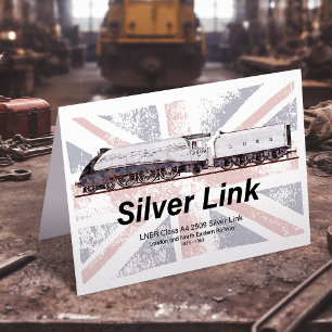 Cartão De Agradecimento Sinalizador de perfil de locomotiva LNER de Link P