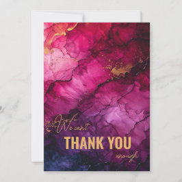 Cartão De Agradecimento Sinfonia Celestial Elegance Marble, impressionante