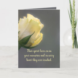 CARTÃO DE AGRADECIMENTO SINGLE YELLOW ROSE SYMPATHY CARD