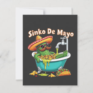 Cartão De Agradecimento Sinko de Mayo"Cinco engraçados de Mayo Cactus