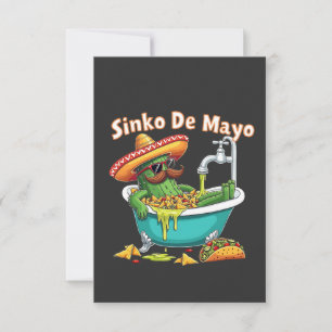 Cartão De Agradecimento Sinko de Mayo"Cinco engraçados de Mayo Cactus
