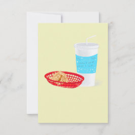 Cartão De Agradecimento Sinto muito pelo que disse quando estava com fome,