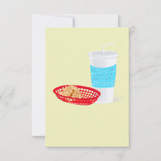 Cartão De Agradecimento Sinto muito pelo que disse quando estava com fome,