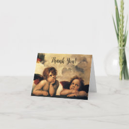 Cartão De Agradecimento Sistine Madonna Angels por Raphael Wedding