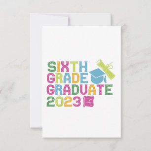 Cartão De Agradecimento Sixth Grade Graduate 2023 Graduation Vacation Gift