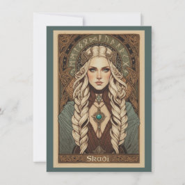 Cartão De Agradecimento Skadi Norse Goddess Art Flat Thank You Card