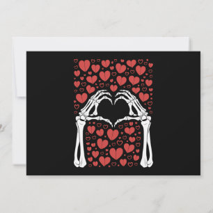 Cartão De Agradecimento Skeleton Hand Heart Dia de os namorados Engraçado