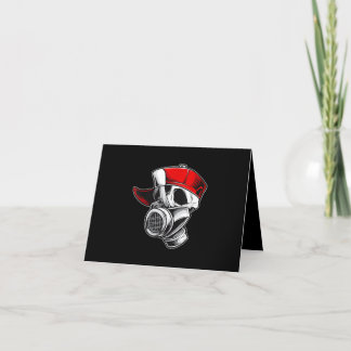 Cartão De Agradecimento Skul Mask Baseball Boné Grafite Boy Incrível