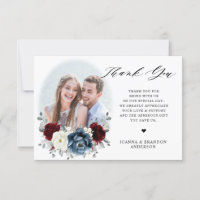 Slate Blue Burgundy White Ivory Floral Casamento