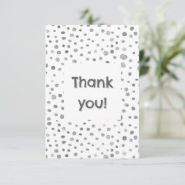 Cartão de Agradecimento Slate Confetti Watercolor 
