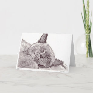 Cartão De Agradecimento Sleeping Cat