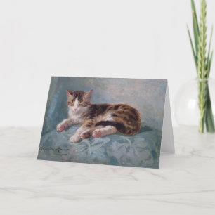 Cartão De Agradecimento Sleepy Kitten por Henriette Ronner-Knip