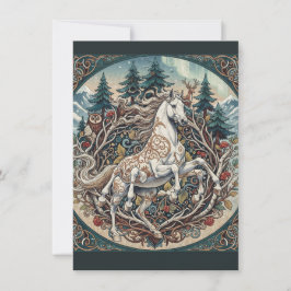 Cartão De Agradecimento Sleipnir Woodland Myth Art Flat Thank You Card