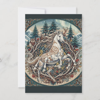 Cartão De Agradecimento Sleipnir Woodland Myth Art Flat Thank You Card