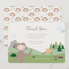 Cartão De Agradecimento Slumberkins Bigfoot Birthday