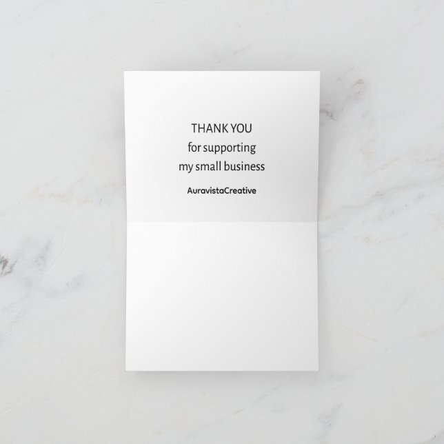 Cartão De Agradecimento Small Business Thank You Card | Minimal | Personal (Interior)