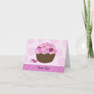 Cartão De Agradecimento Smartie Cupcake Obrigado