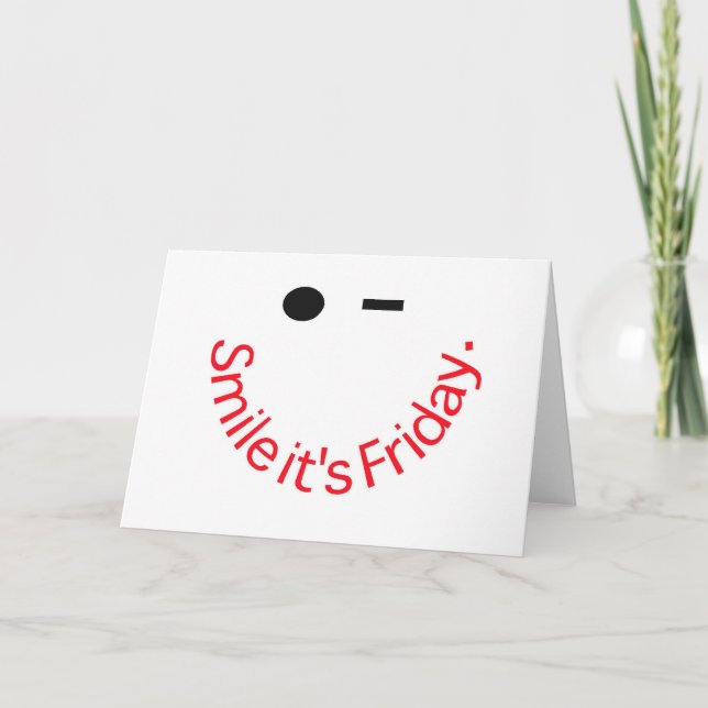 Cartão De Agradecimento Smile It's Friday (Frente)