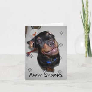 Cartão De Agradecimento Smiling Rottweiler Puppy Thank You Note Card