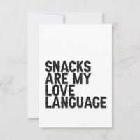 Snacks são minha linguagem do amor Presente engraç