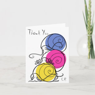 Cartão De Agradecimento Snail Pile Thank You Card