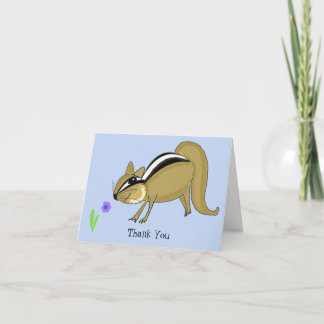 Cartão De Agradecimento Sneaky Chipmunk Thank You