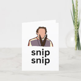 Cartão De Agradecimento Snip Snip - Parabéns pela Vasectomia / Seja bem