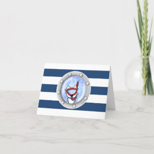 Cartão De Agradecimento Snorkeling Westie Porthole