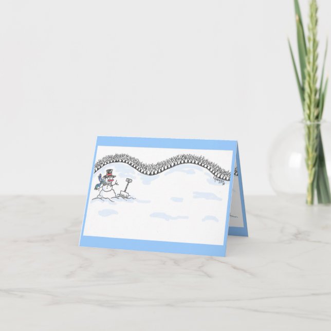 CARTÃO DE AGRADECIMENTO SNOW THANKS (Frente)