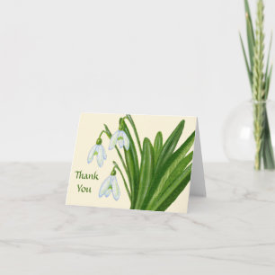 Cartão De Agradecimento Snowdrops thank you card