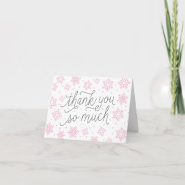 Cartão De Agradecimento Snowflake Thank You So Much Pink