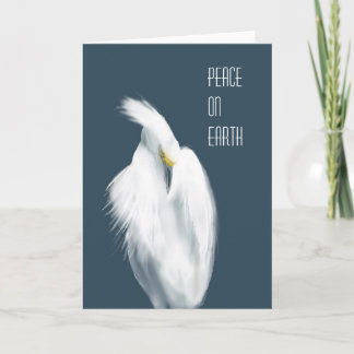 Cartão De Agradecimento Snowy Egret "Paz na Terra"