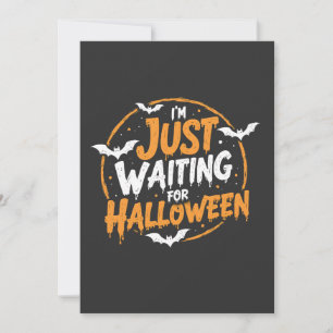 Cartão De Agradecimento Só Esperando O Halloween Dotado De Batty