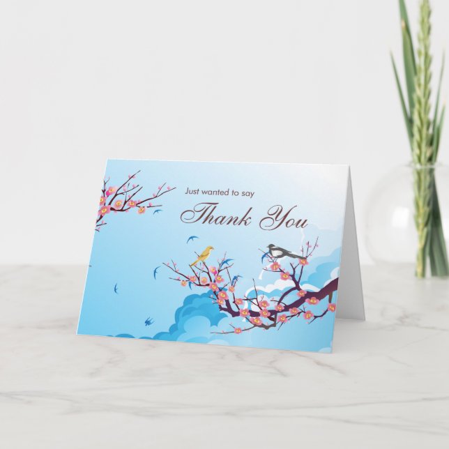 Cartão De Agradecimento Só queria dizer obrigado (Frente)