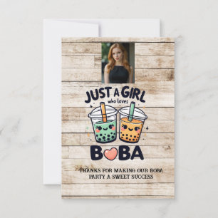 Cartão De Agradecimento Só uma garota que ama Boba