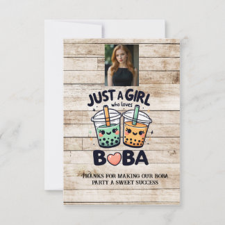 Cartão De Agradecimento Só uma garota que ama Boba