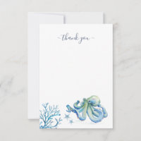 Sob O Mar Obrigado Octopus Azul